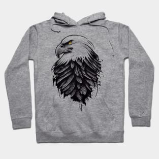 Eagle Wild Animal Nature Illustration Art Tattoo Hoodie